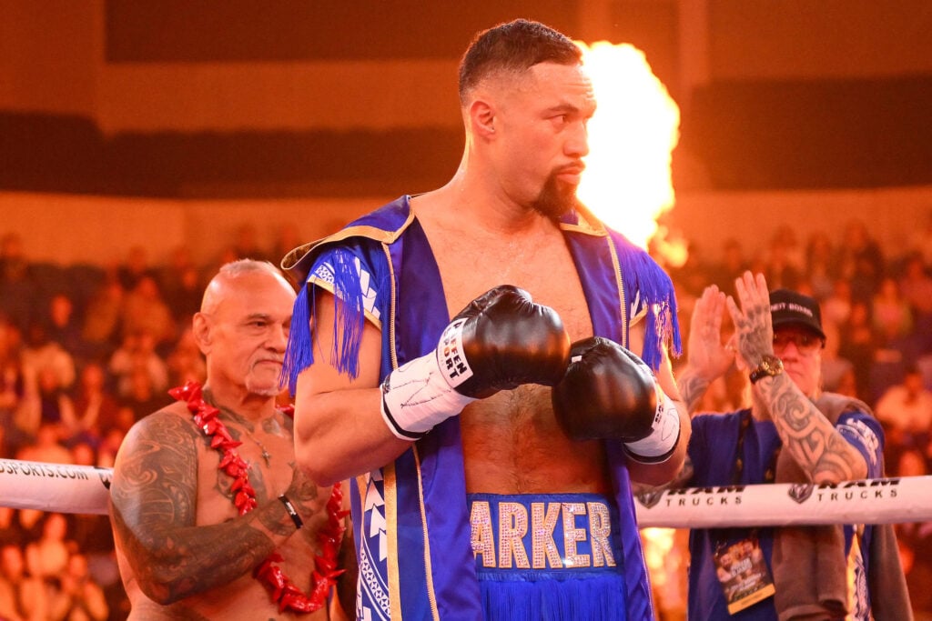 BOXING TSZYU BOMMBER, Joseph Parker arrives to the ring for his Heavyweight bout against Faiga Opelu at Margaret Court Arena in Melbourne, Wednesday, May 24, 2023. ( !ACHTUNG: NUR REDAKTIONELLE NUTZUNG, KEINE ARCHIVIERUNG UND KEINE BUCHNUTZUNG! MELBOURNE VICTORIA AUSTRALIA PUBLICATIONxNOTxINxAUSxNZLxPNGxFIJxVANxSOLxTGA 20230524001802691371