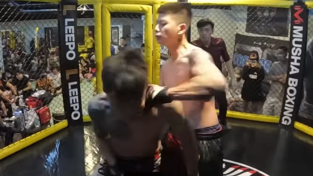 a punch hurts his opponent