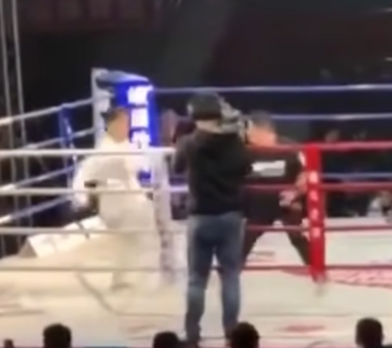 Tai Chi master faces Iron Palm master in a ring and gets shoved