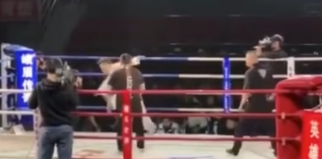 Tai Chi master faces Iron Palm master in a ring, flails after getting slapped