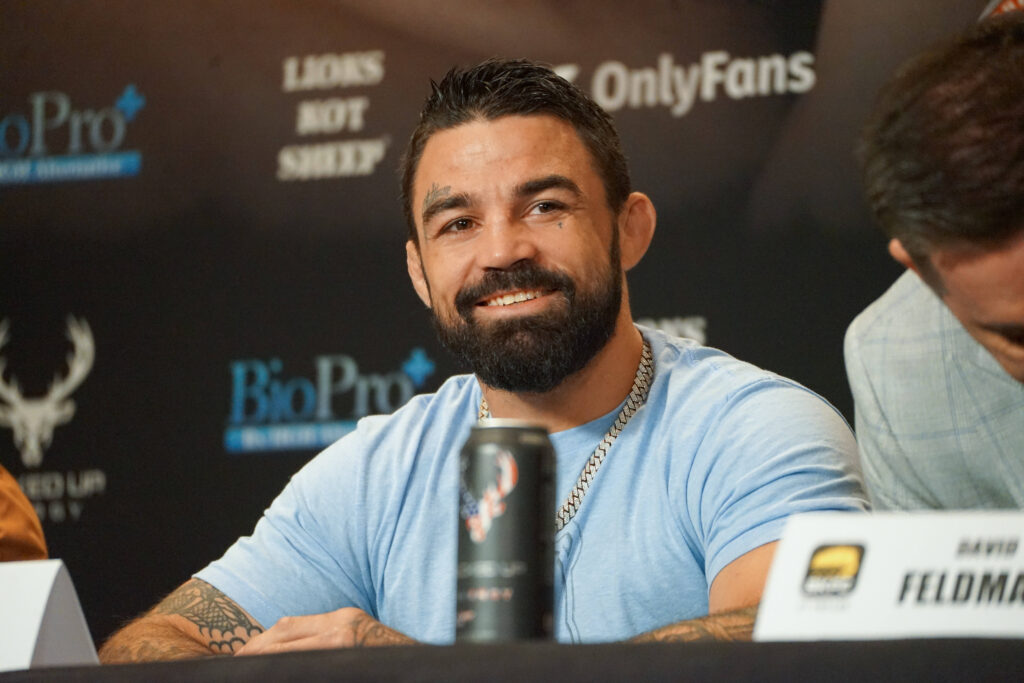 LAS VEGAS, NV - APRIL 4: Mike Perry attends the BKFC 41 official pre-fight press conference, PK, Pressekonferenz on April 4, 2023, at the Palms Casino in Las Vegas, NV. (Photo by Amy Kaplan Icon Sportswire)
