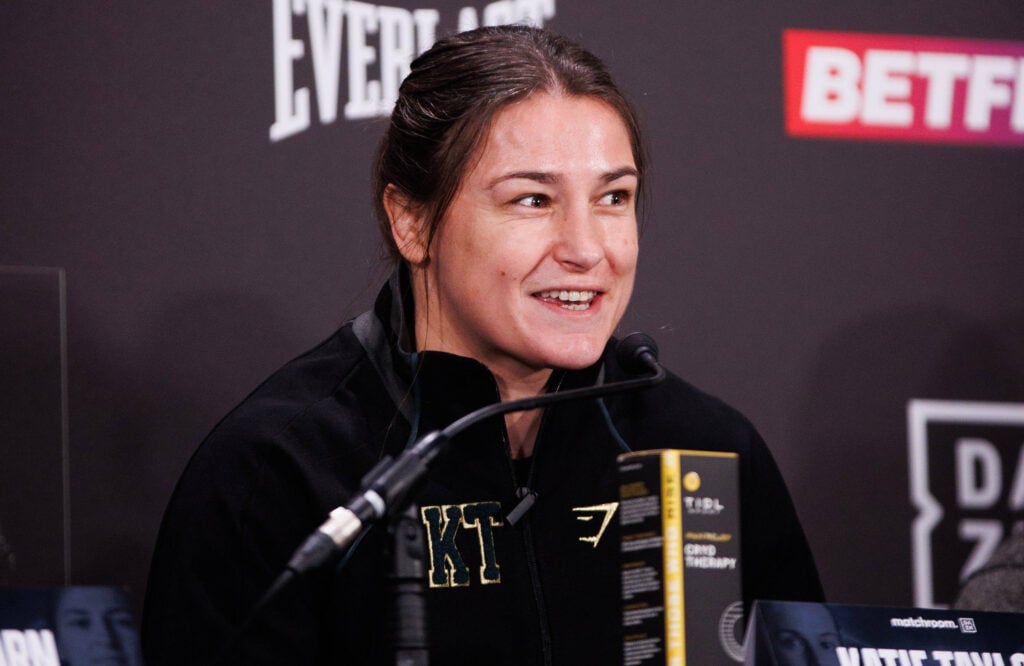 Chantelle Cameron vs Katie Taylor press conference, PK, Pressekonferenz Dublin Royal Convention Centre 23 11 2023 Katie Taylor Katie Taylor 23 11 2023 PUBLICATIONxNOTxINxUKxIRLxFRAxNZL Copyright: x INPHO TomxMaherx BB4_1142