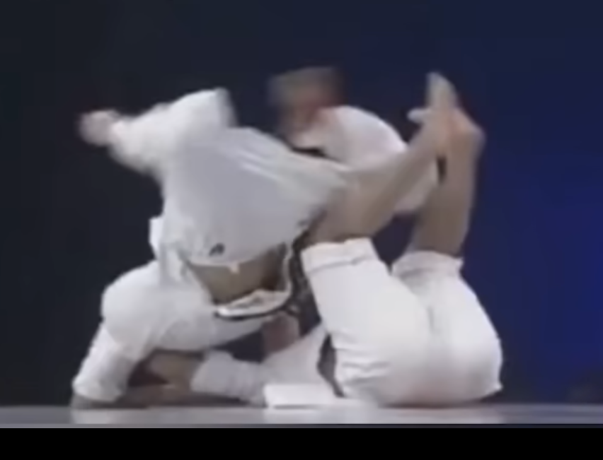 Tai Chi practitioner ends up on ground after attempting throw