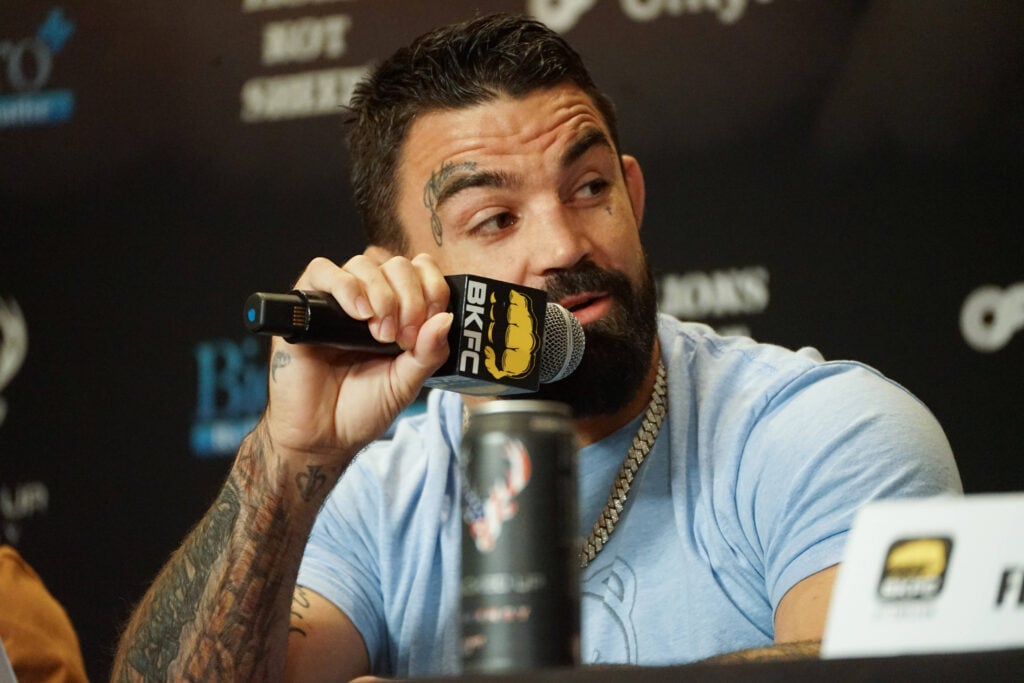 LAS VEGAS, NV - APRIL 4: Mike Perry attends the BKFC 41 official pre-fight press conference, PK, Pressekonferenz on April 4, 2023, at the Palms Casino in Las Vegas, NV. (Photo by Amy Kaplan Icon Sportswire) BOXING: APR 04 BKFC 41 Press Conference Icon2304042105