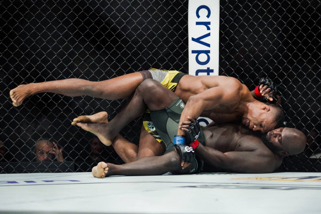 May 13, 2023, Charlotte, NC, North Carolina, USA: CHARLOTTE, NORTH CAROLINA - May 13: Jailton Almeida (top) grapples Jairzinho Rozenstruik (bottom) at UFC Fight Night: Rozenstruik vs Almeida on May 13th, 2023 at Spectrum Center in Charlotte, North Carolina, United States. Charlotte, NC USA - ZUMAp175 20230513_zsa_p175_200 