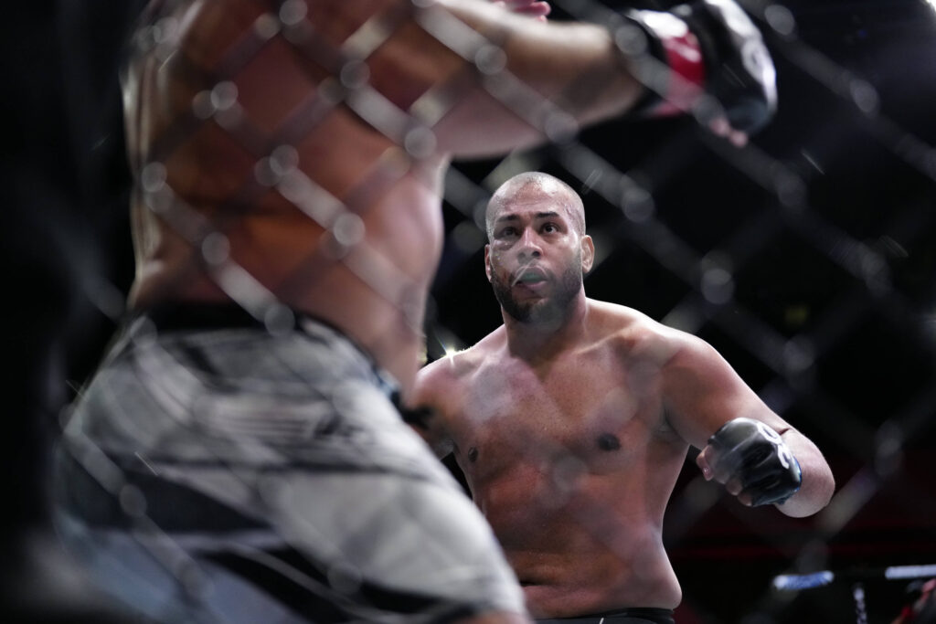 May 20, 2023, Las Vegas, Nevada, Las Vegas, NV, United States: LAS VEGAS, NV - MAY 20: (L-R) Ilir Latifi battles Rodrigo Nascimento in their Lightweight bout during the UFC Vegas 73 event at UFC Apex on May 20, 2023, in Las Vegas, Nevada, United States. Las Vegas, Nevada United States - ZUMAp175 20230520_zsa_p175_118 
