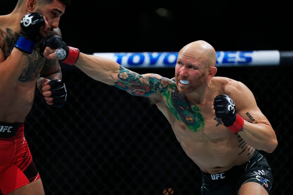 It was a quick night at the office for Josh Emmett.