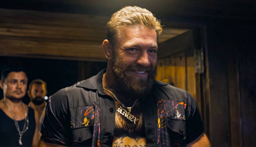 Conor McGregor USA. Conor McGregor in a scene from the (C)Amazon Prime Video new film: Road House (2024) . Plot: An ex-UFC middleweight fighter ends up working at a rowdy bar in the Florida Keys where things are not as they seem. A remake of the Patrick Swayze 1989 version that took place in Kansas and starred Sam Neil and Ben Gazara LMK110-J10490-290124 Supplied by LMKMEDIA. Editorial Only. Landmark Media is not the copyright owner of these Film or TV stills but provides a service only for recognised Media outlets. pictures@lmkmedia.com PUBLICATIONxNOTxINxUKxUSAxCAN