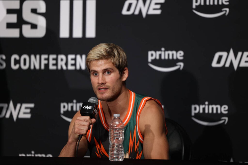May 5, 2023, Denver, CO, USA: DENVER, COLORADO - MAY 5: Sage Northcutt at ONE Championship Fight Night 10 post fight press conference, PK, Pressekonferenz on May 5, 2023 at the 1st Bank Center in Denver, Colorado. Denver USA - ZUMAp175 20230505_zsa_p175_071 