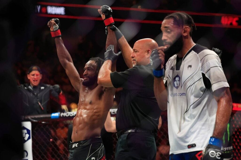 Syndication: Florida Times-Union Neil Magny is declared the winner over Philip Rowe in a welterweight bout during the UFC Fight Night event Saturday, June 24, 2023 at VyStar Veterans Memorial Arena in Jacksonville, Fla. Neil Magny defeated Philip Rowe by split decision. , EDITORIAL USE ONLY PUBLICATIONxINxGERxSUIxAUTxONLY Copyright: xCoreyxPerrine FloridaxTimes-Unionx 20942648