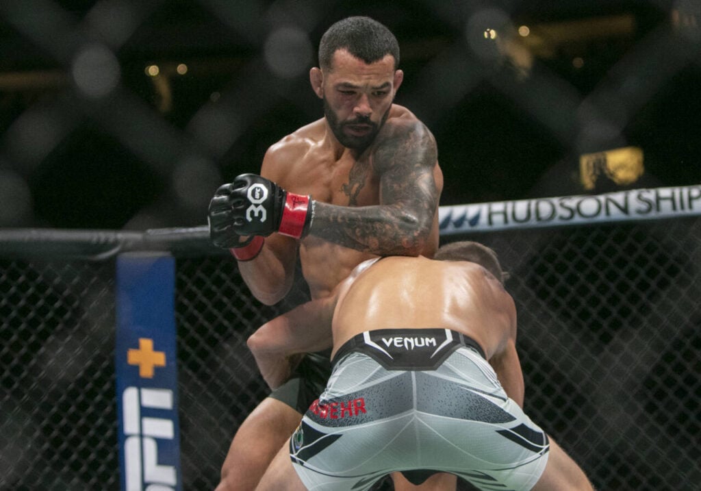 June 10, 2023, Vancouver, Vancouver, BC, Canada: VANCOUVER, BRITISH COLUMBIA - JUN 10: (L-R) Dan Ige battles Nate Lanwehr during the UFC 289 event at Rogers Arena on Jun 10, 2023 in Vancouver, British Columbia. Vancouver Canada - ZUMAp175 20230610_zsa_p175_057 